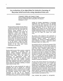 An Evaluation of an Algorithm for Inductive Learning of Bayesian Belief
  Networks Usin