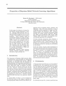 Properties of Bayesian Belief Network Learning Algorithms