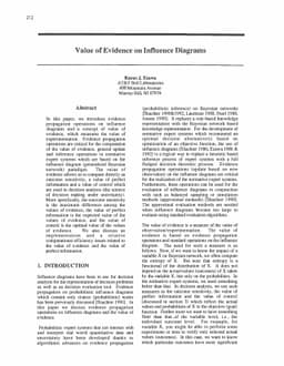 Value of Evidence on Influence Diagrams