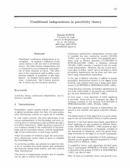 Conditional Independence in Possibility Theory