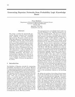 Generating Bayesian Networks from Probability Logic Knowledge Bases