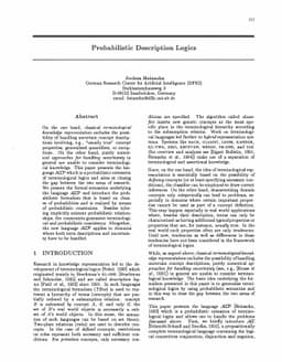 Probabilistic Description Logics