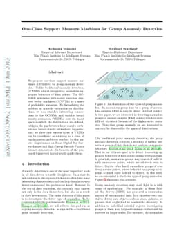 One-Class Support Measure Machines for Group Anomaly Detection