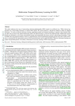 Multivariate Temporal Dictionary Learning for EEG
