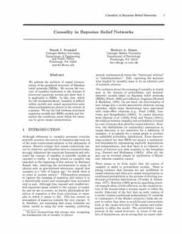 Causality in Bayesian Belief Networks