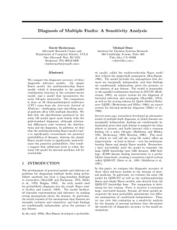 Diagnosis of Multiple Faults: A Sensitivity Analysis