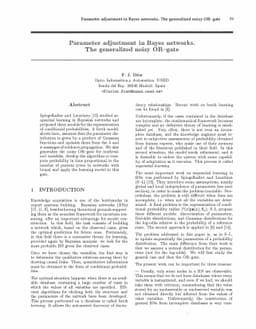 Parameter Adjustment in Bayes Networks. The generalized noisy OR-gate