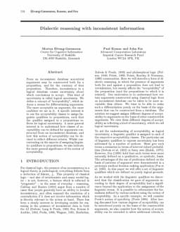 Dialectic Reasoning with Inconsistent Information