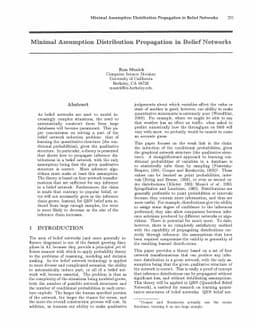 Minimal Assumption Distribution Propagation in Belief Networks