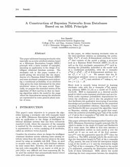 A Construction of Bayesian Networks from Databases Based on an MDL
  Principle