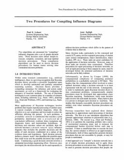 Two Procedures for Compiling Influence Diagrams