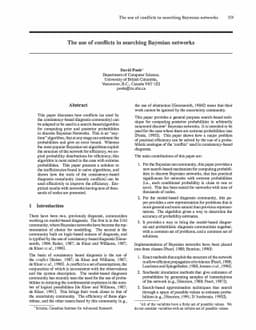 The use of conflicts in searching Bayesian networks