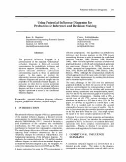 Using Potential Influence Diagrams for Probabilistic Inference and
  Decision Making