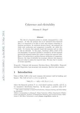 Coherence and elicitability
