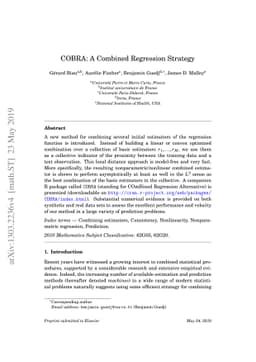 COBRA: A Combined Regression Strategy