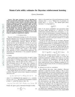 Monte-Carlo utility estimates for Bayesian reinforcement learning
