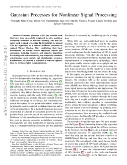 Gaussian Processes for Nonlinear Signal Processing