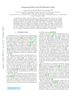 Computing Motion with 3D Memristive Grid