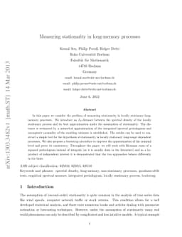 Measuring stationarity in long-memory processes