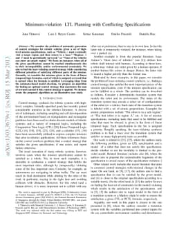 Minimum-violation LTL Planning with Conflicting Specifications