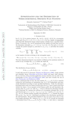 Approximation for the Distribution of Three-dimensional Discrete Scan
  Statistic