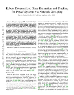Robust Decentralized State Estimation and Tracking for Power Systems via
  Network Gossiping