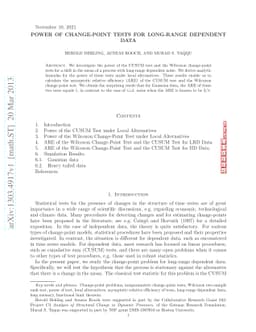 Power of Change-Point Tests for Long-Range Dependent Data