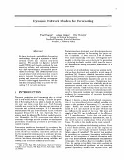 Dynamic Network Models for Forecasting