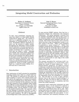 Integrating Model Construction and Evaluation