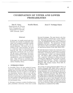 Combination of Upper and Lower Probabilities