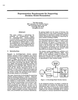 Representation Requirements for Supporting Decision Model Formulation