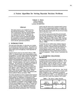 A Fusion Algorithm for Solving Bayesian Decision Problems