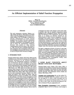 An Efficient Implementation of Belief Function Propagation