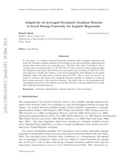 Adaptivity of averaged stochastic gradient descent to local strong
  convexity for logistic regression