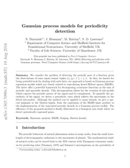 Gaussian process models for periodicity detection