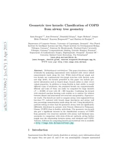 Geometric tree kernels: Classification of COPD from airway tree geometry