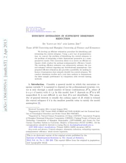 Efficient estimation in sufficient dimension reduction