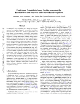 Patch-based Probabilistic Image Quality Assessment for Face Selection
  and Improved Video-based Face Recognition