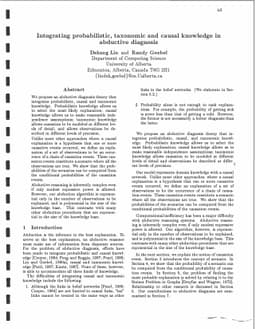 Integrating Probabilistic, Taxonomic and Causal Knowledge in Abductive
  Diagnosis