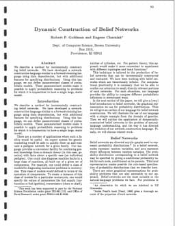Dynamic Construction of Belief Networks