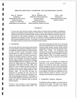 Directed Reduction Algorithms and Decomposable Graphs