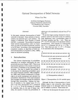 Optimal Decomposition of Belief Networks