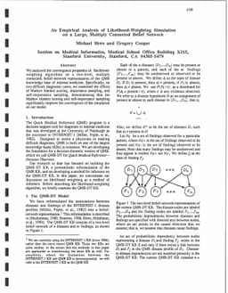 An Empirical Analysis of Likelihood-Weighting Simulation on a Large,
  Multiply-Connected Belief Network
