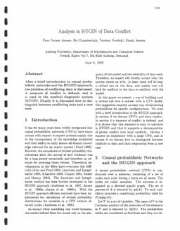 Analysis in HUGIN of Data Conflict