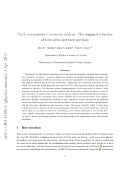 Highly comparative time-series analysis: The empirical structure of time
  series and their methods