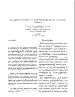 An Empirical Evaluation of a Randomized Algorithm for Probabilistic
  Inference