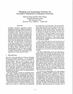 Weighing and Integrating Evidence for Stochastic Simulation in Bayesian
  Networks
