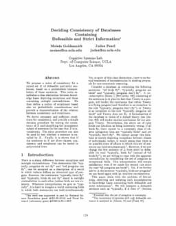 Deciding Consistency of Databases Containing Defeasible and Strict
  Information