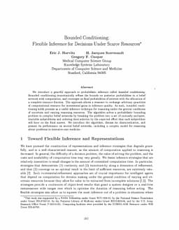 Bounded Conditioning: Flexible Inference for Decisions under Scarce
  Resources