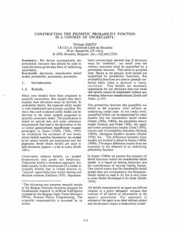 Decision under Uncertainty